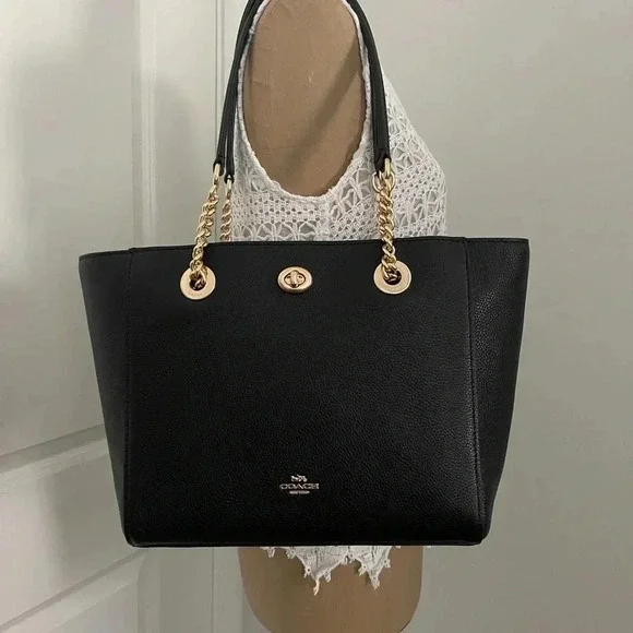 🔥2xHOST PICK🔥 Coach turnlock chain pebble tote - Picture 4 of 7